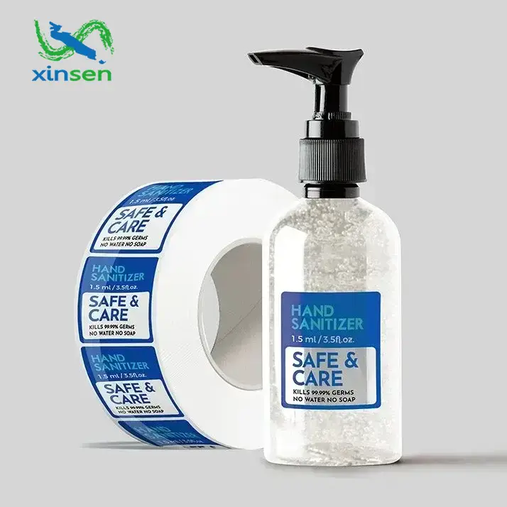 ハンドサニタイザーの防水ラベル
